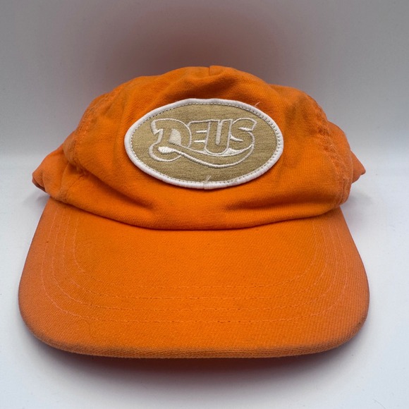 Deus Ex Machina Other - Deus Ex Machina Orange Snapback Hat Motorcycle Parts & Service Logo Cap